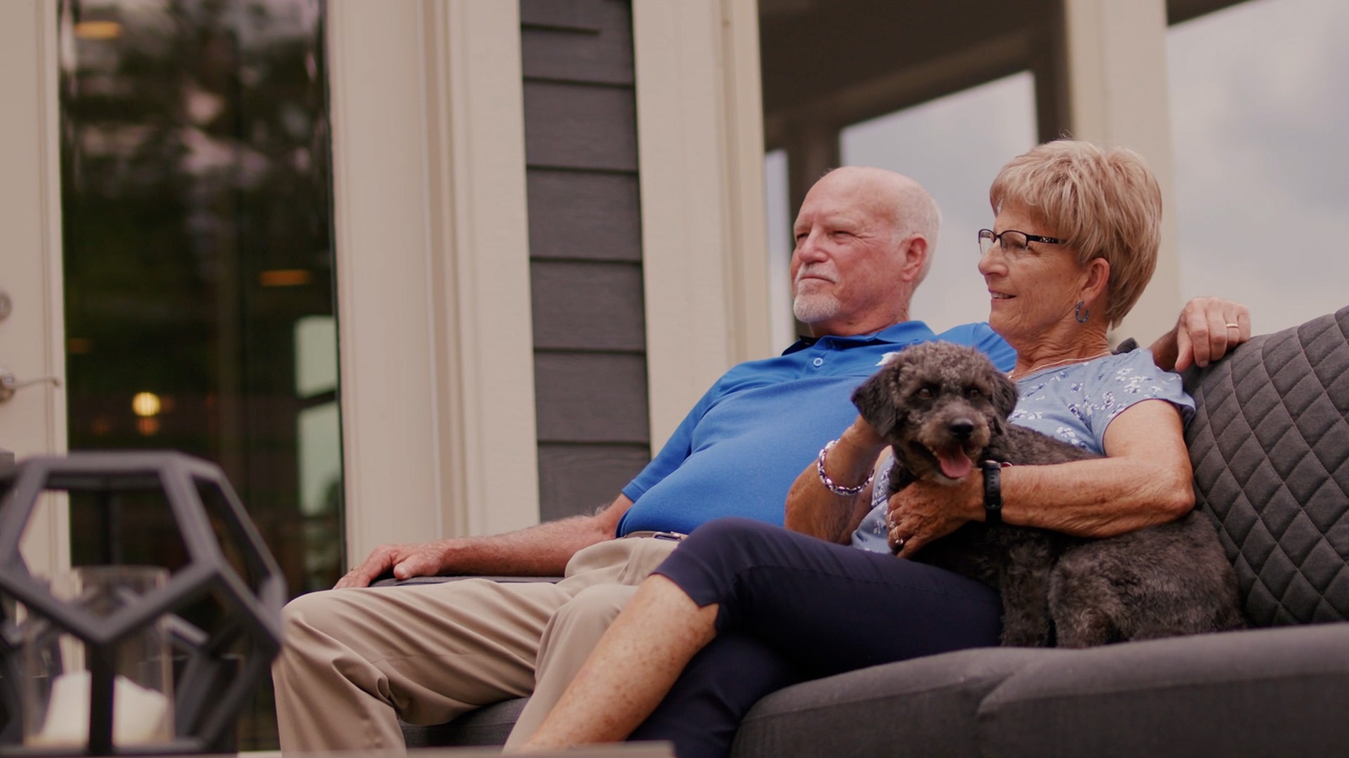 Epcon homeowners Steve and Bobbi enjoy the low-maintenance living offered in their new community.