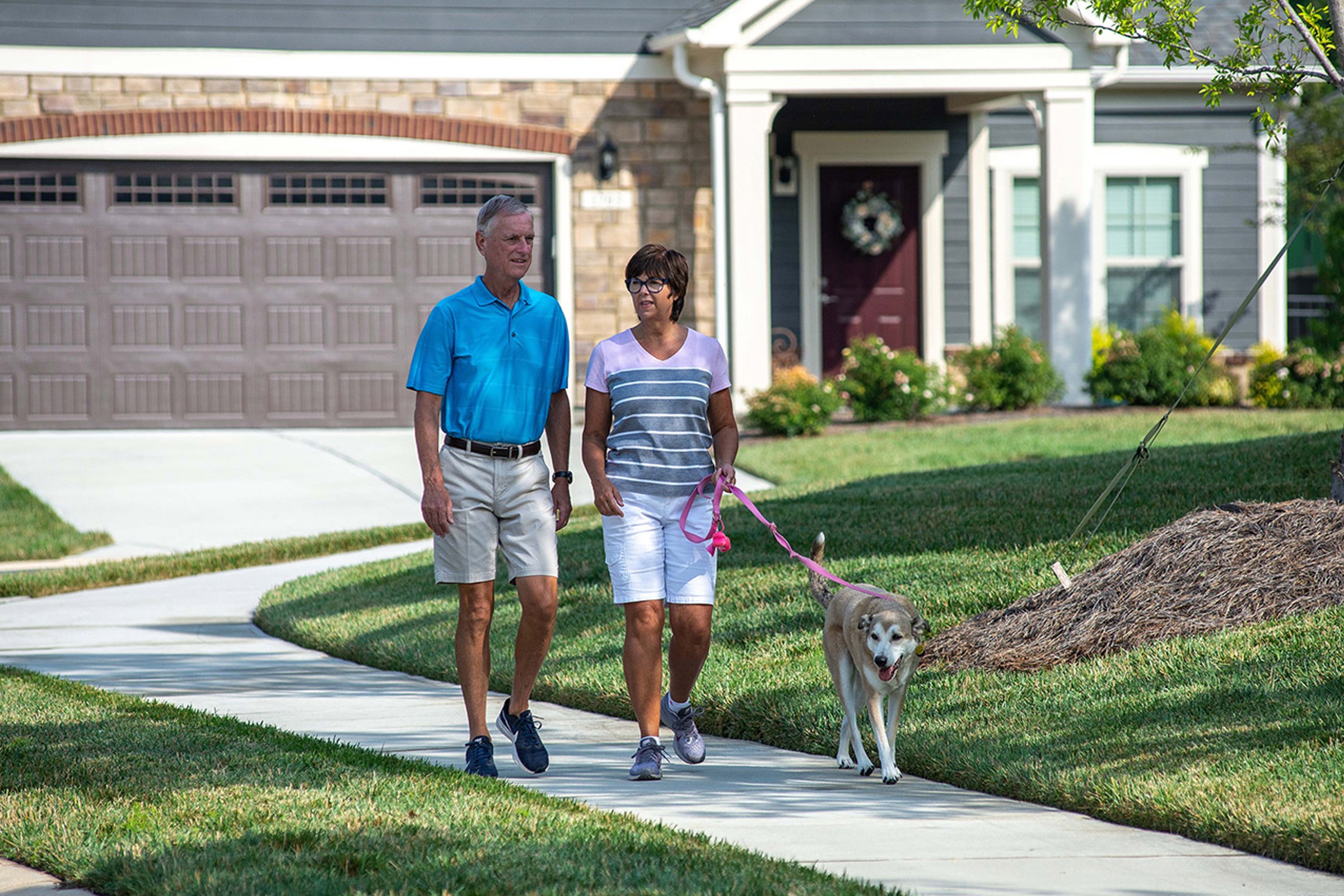 community sidewalks are perfect for walking your dogs