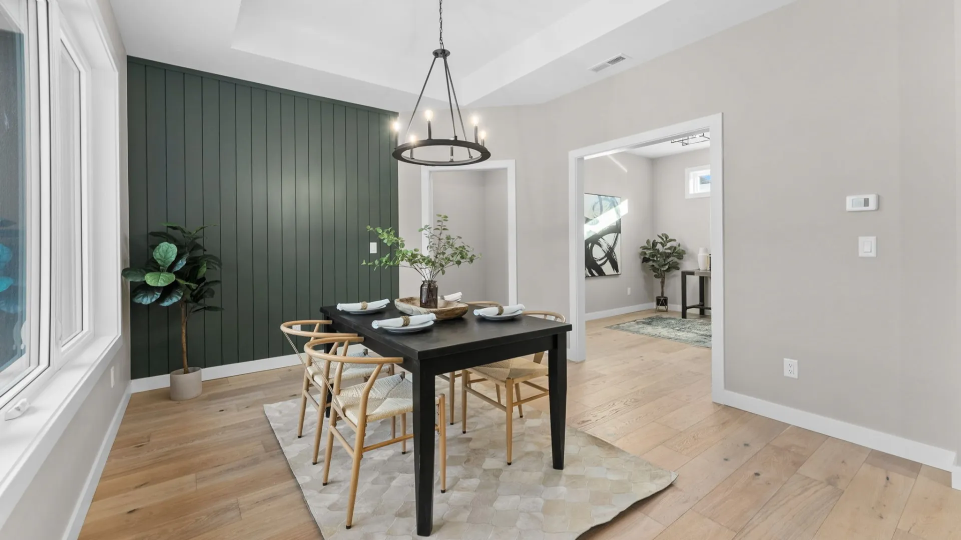Dining Room with Accent Wall