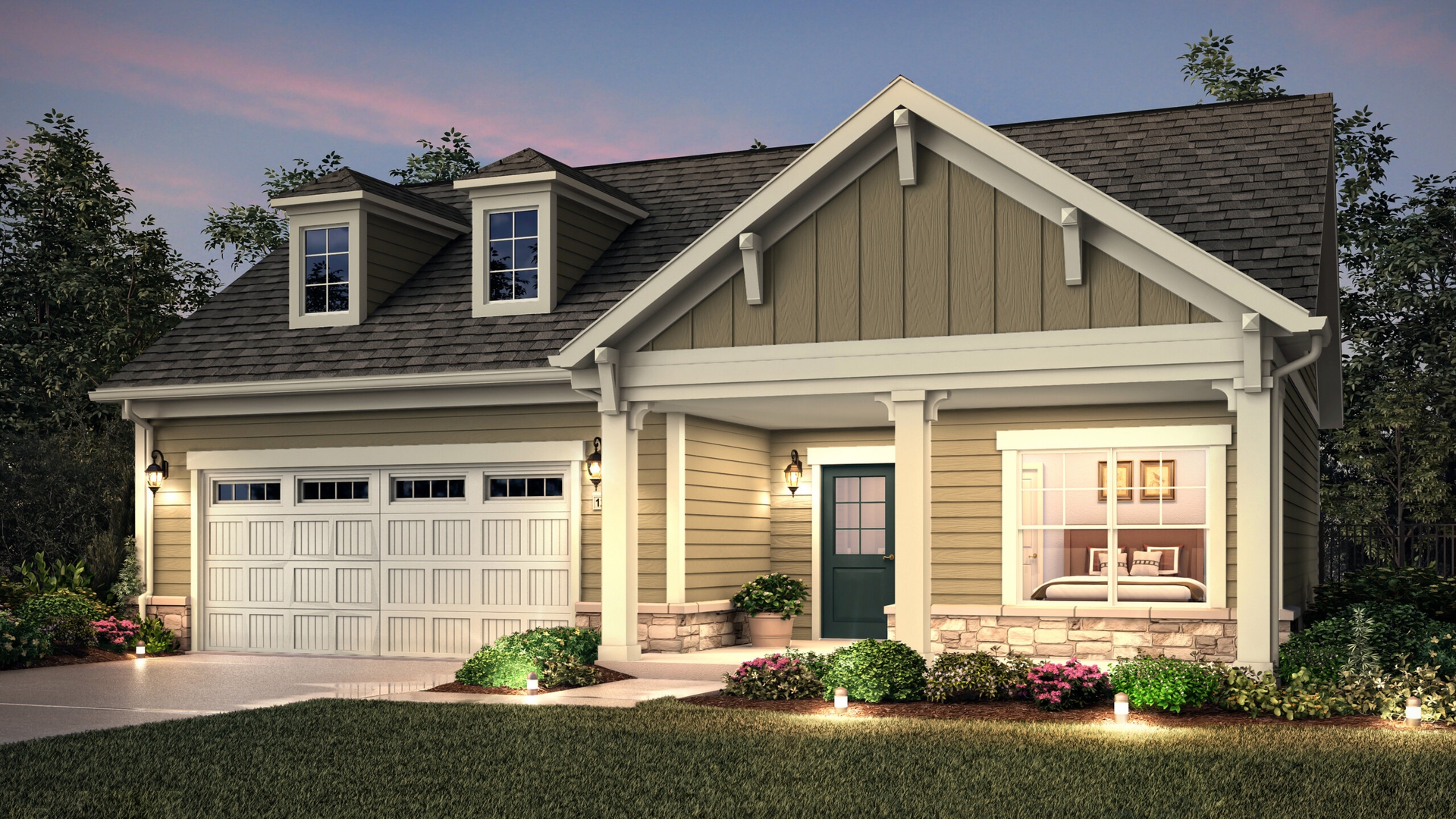 The Bungalows of De Pere_Promenade III_Craftsman_B_Gray