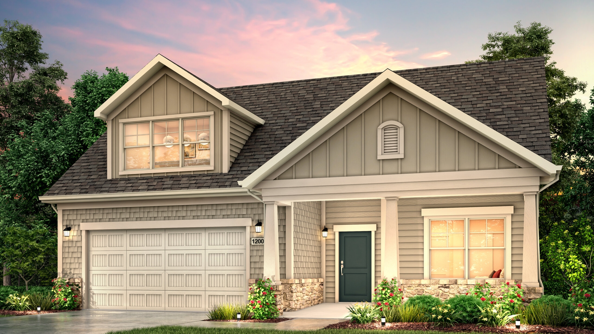The Bungalows of De Pere_Promenade III_Craftsman_C_Tan