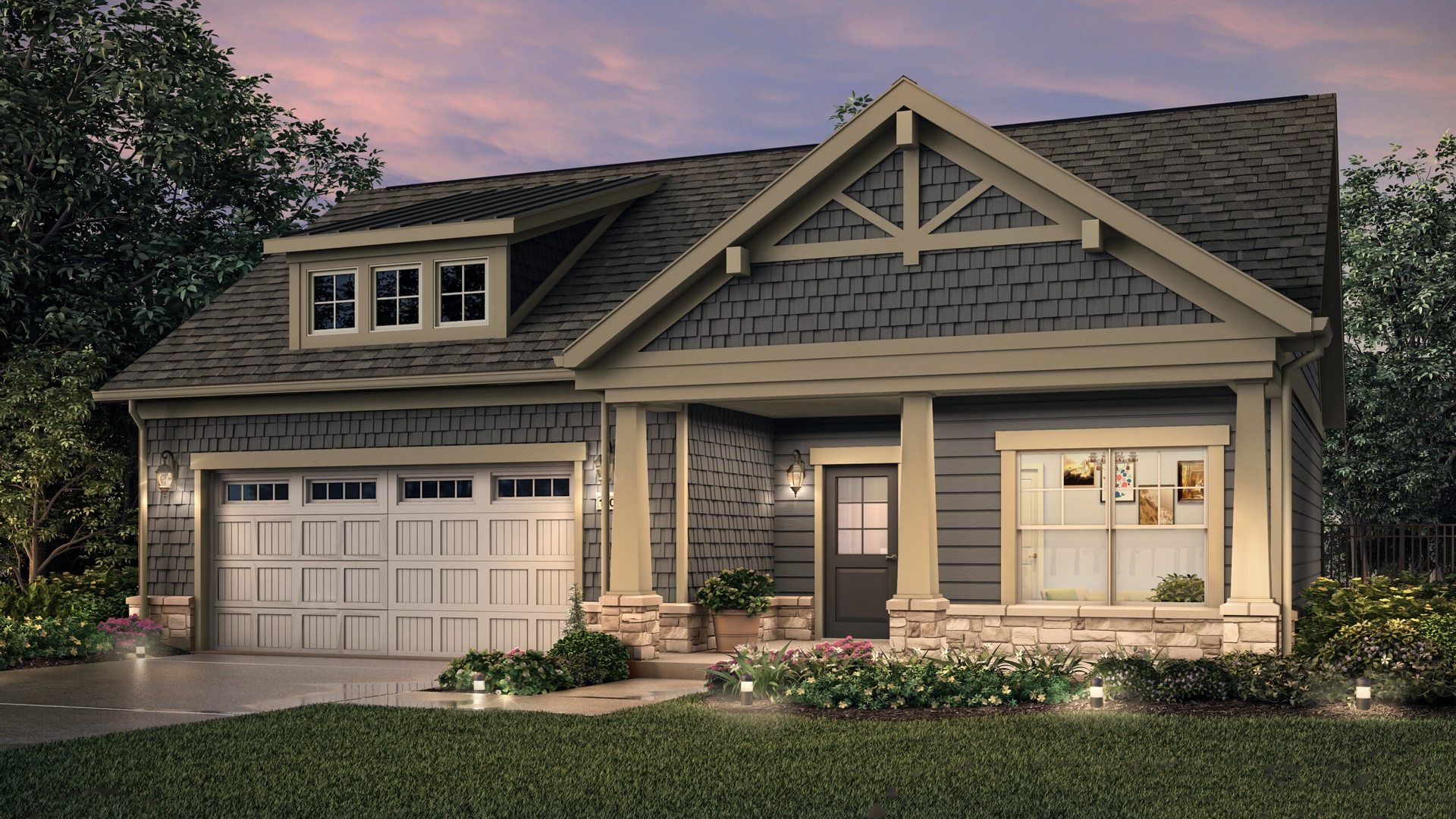 The Bungalows of De Pere_Promenade III_Craftsman_C_Tan